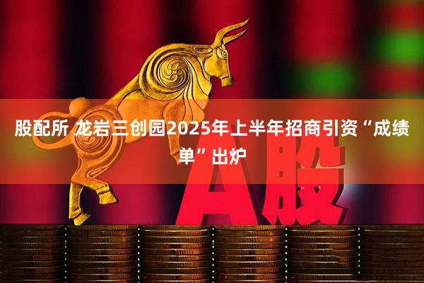 股配所 龙岩三创园2025年上半年招商引资“成绩单”出炉
